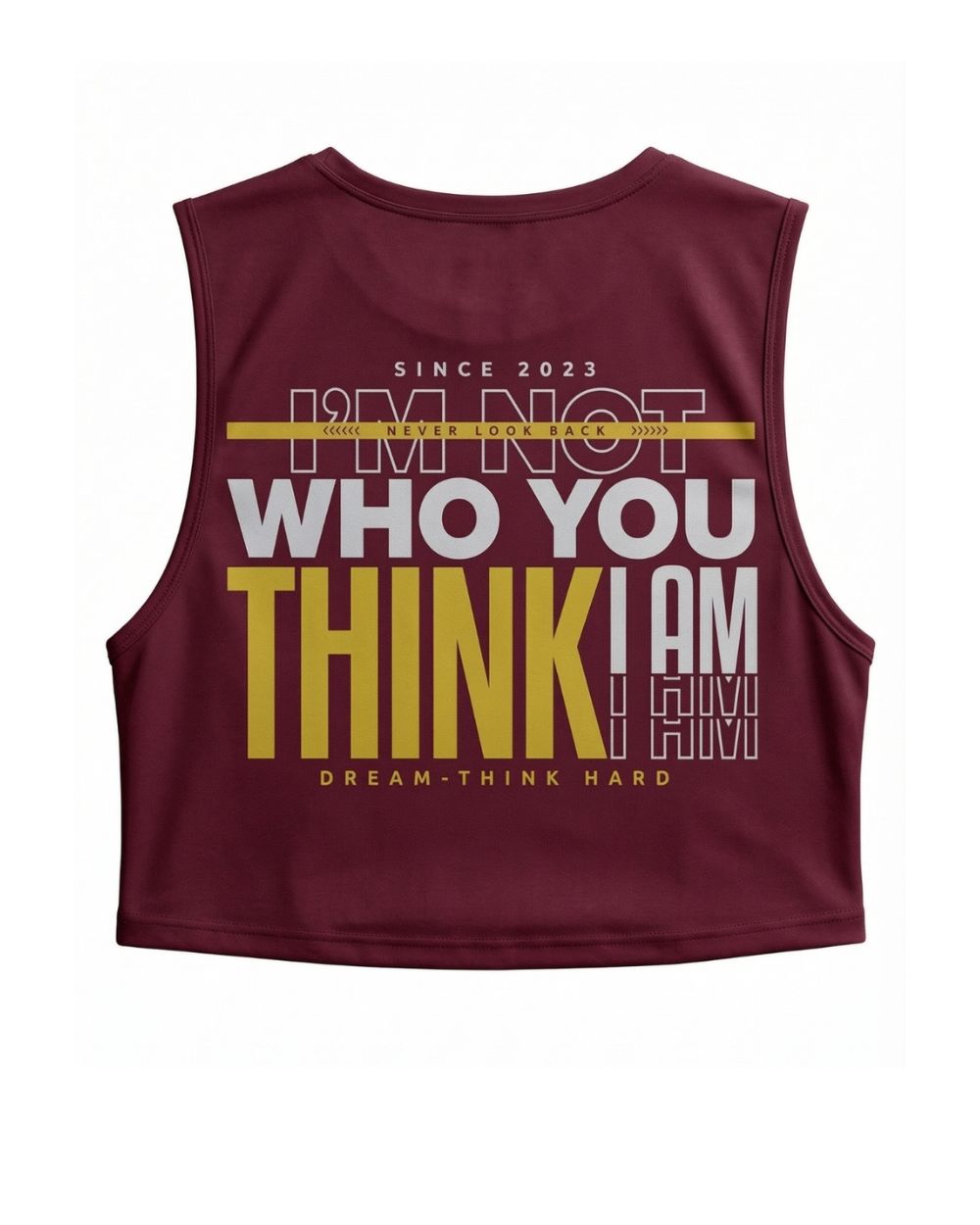 CAMISETA CROP TOP THINK HARD